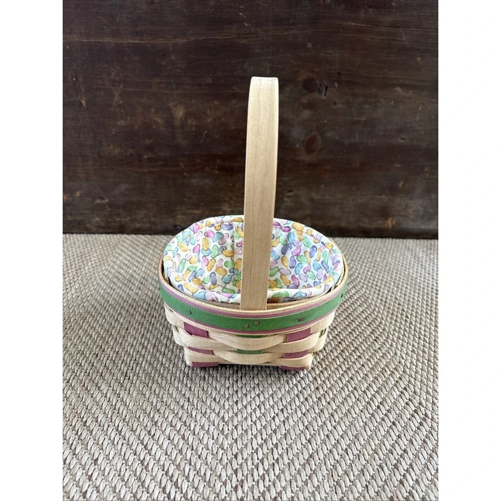 Longaberger 1999 Easter Basket With Jellybean Liner